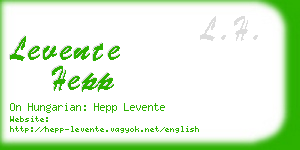 levente hepp business card